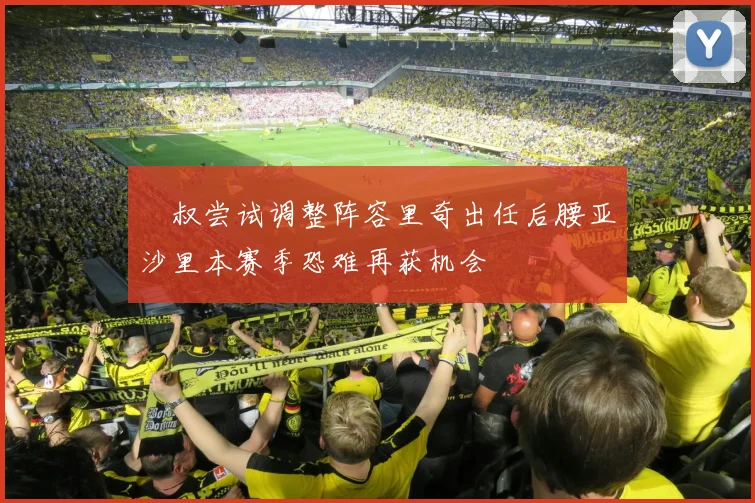 囧叔尝试调整阵容里奇出任后腰亚沙里本赛季恐难再获机会